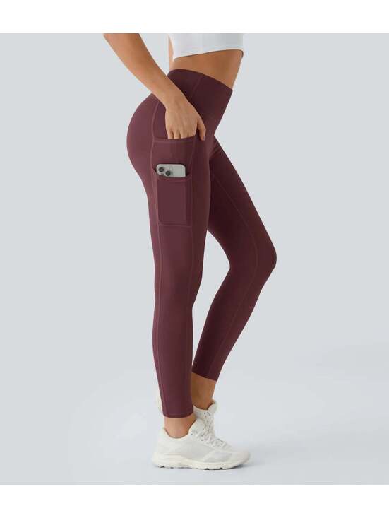 Halara Pants - Halara SoftlyZero High Waisted Leggings-UPF50+ Red Mahogany Size M